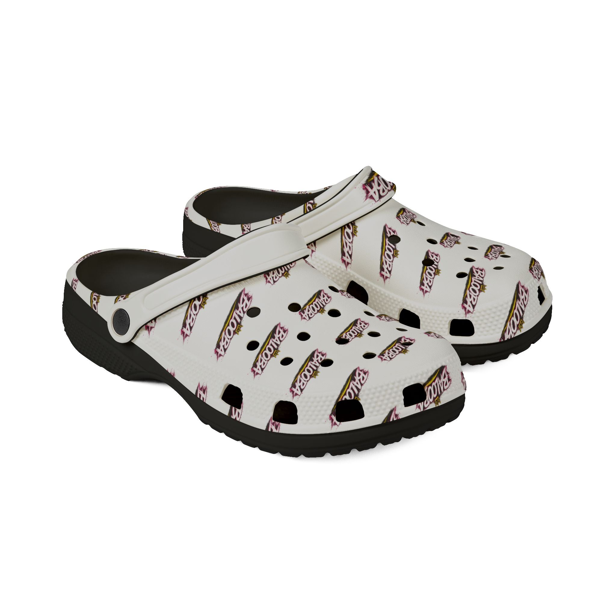 EVA Foam Clogs — Pink Leopard ‘Balooza’ All-Over Print Comfortable Shoes
