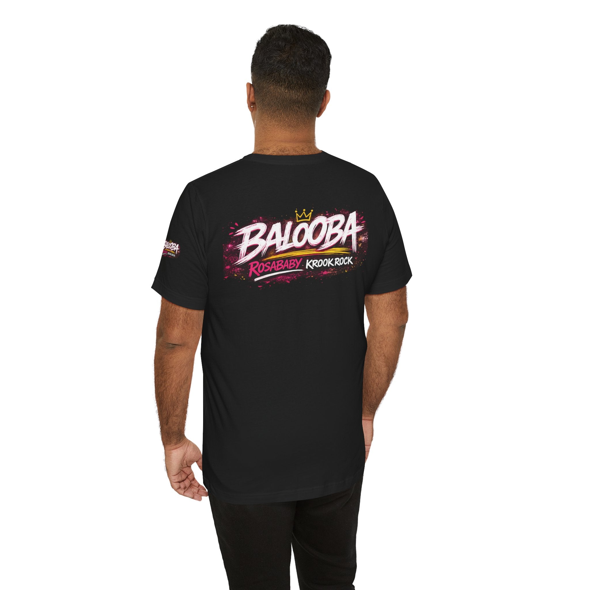 Band Graphic Tee — "BALO0BA" RosabaBy Krook Rock Logo T‑Shirt