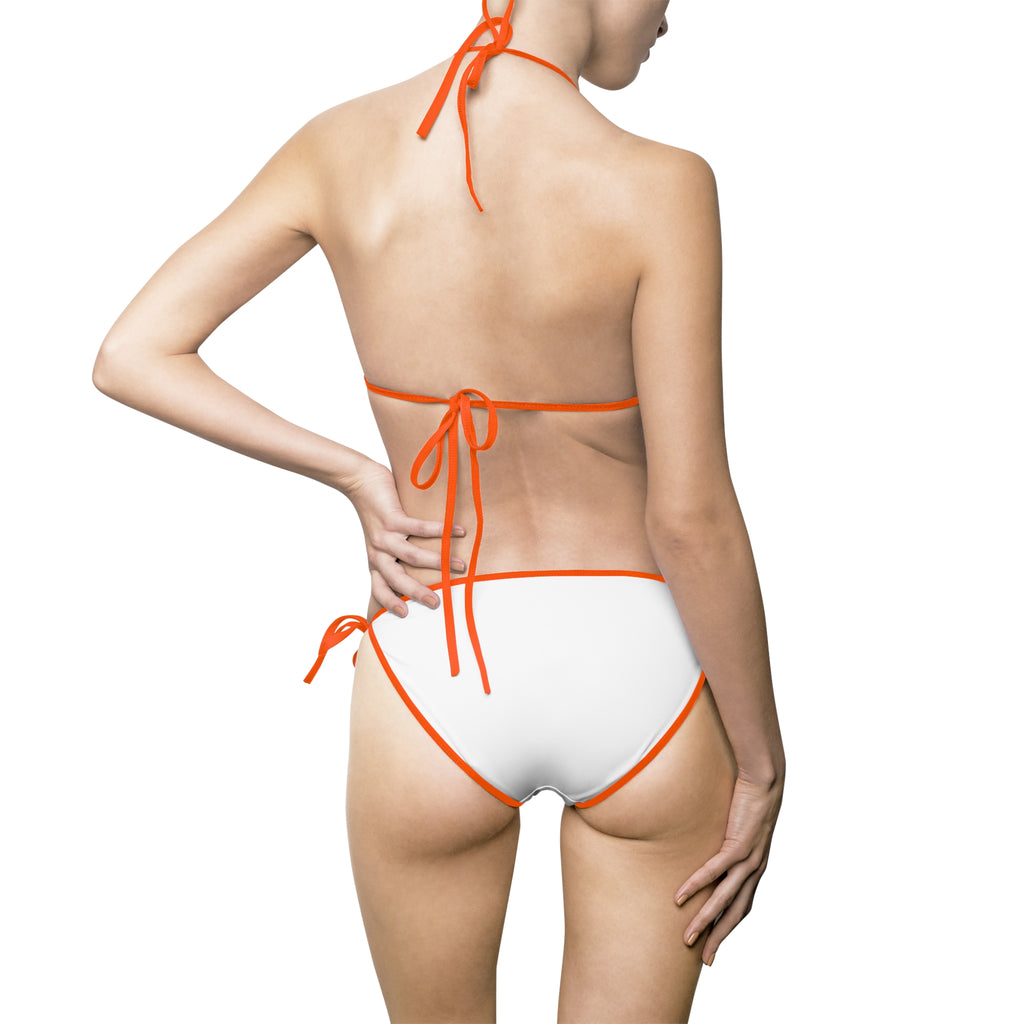 Bikini — Tropical "Me Gusta" Graphic Tie-Side Swimsuit