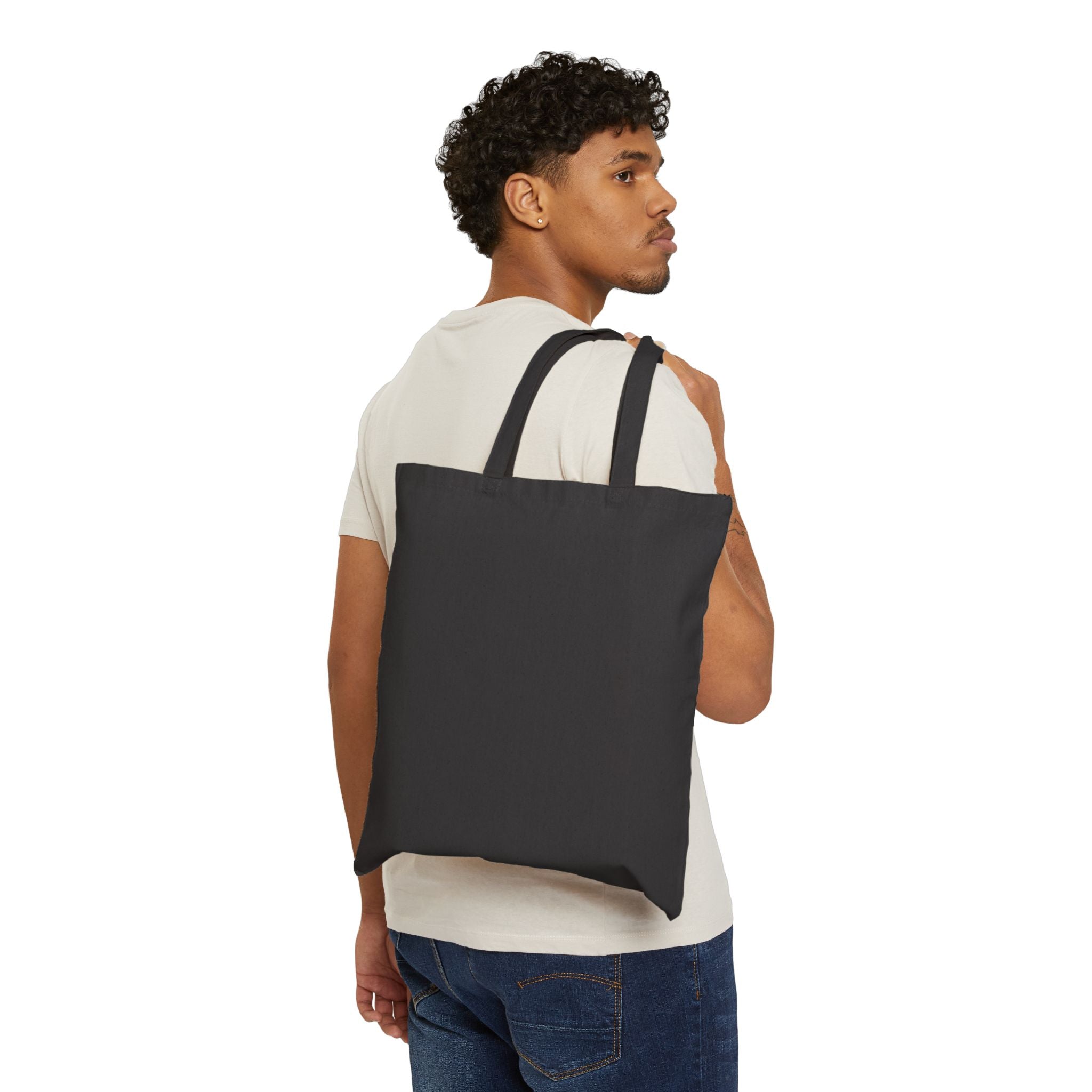 Euphoria Galaxy Eye Canvas Tote Bag — Psychedelic Butterfly Market Tote