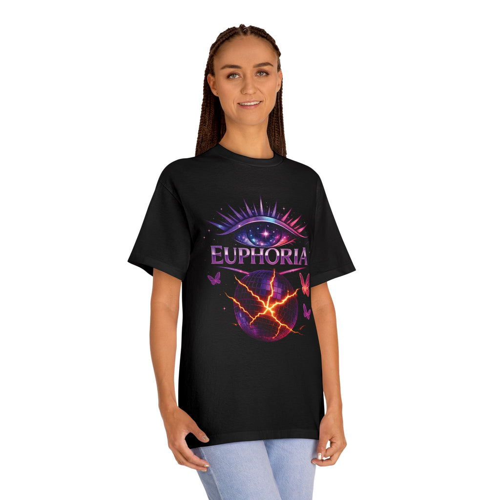 Euphoria Cosmic Eye Tee — Psychedelic Butterfly Orb Graphic T-Shirt