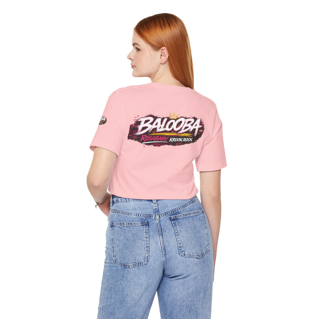 Band Graphic Tee — "BALO0BA" RosabaBy Krook Rock Logo T‑Shirt