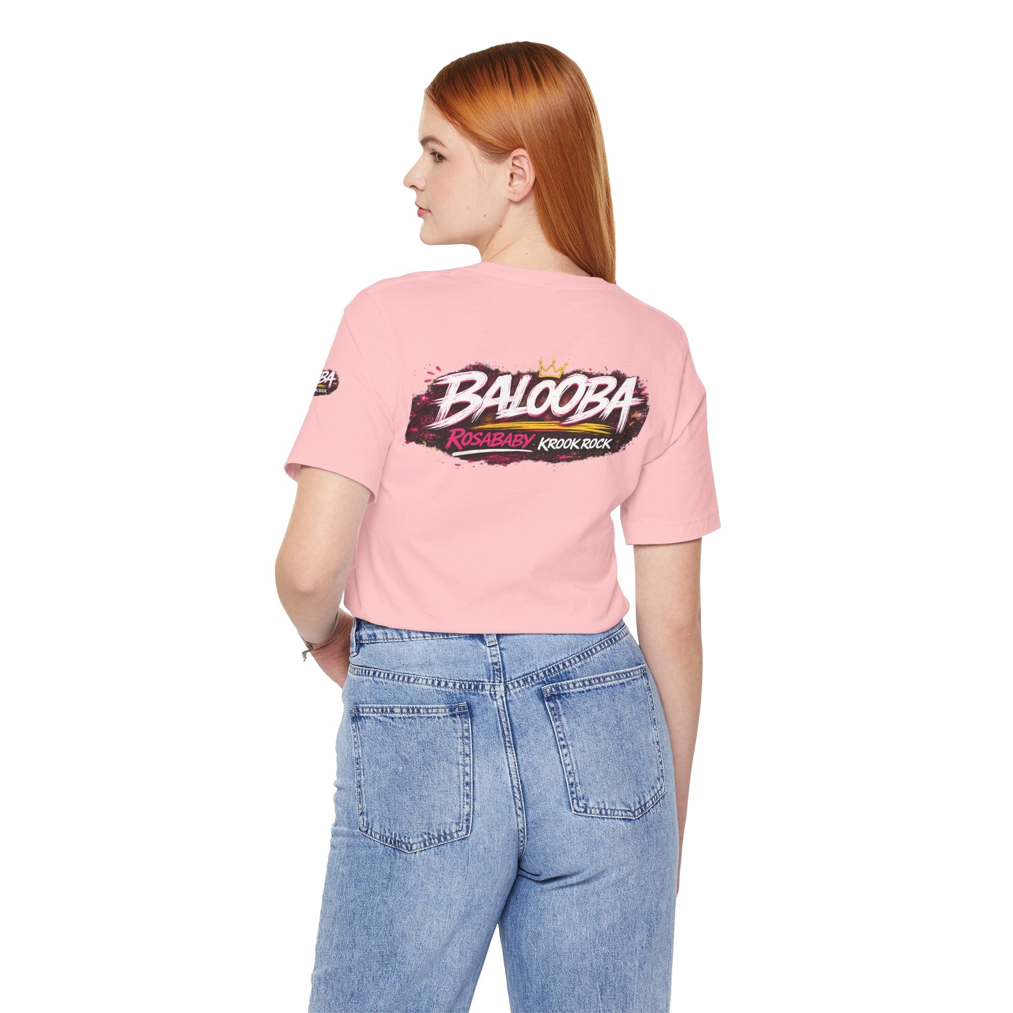 Band Graphic Tee — "BALO0BA" RosabaBy Krook Rock Logo T‑Shirt