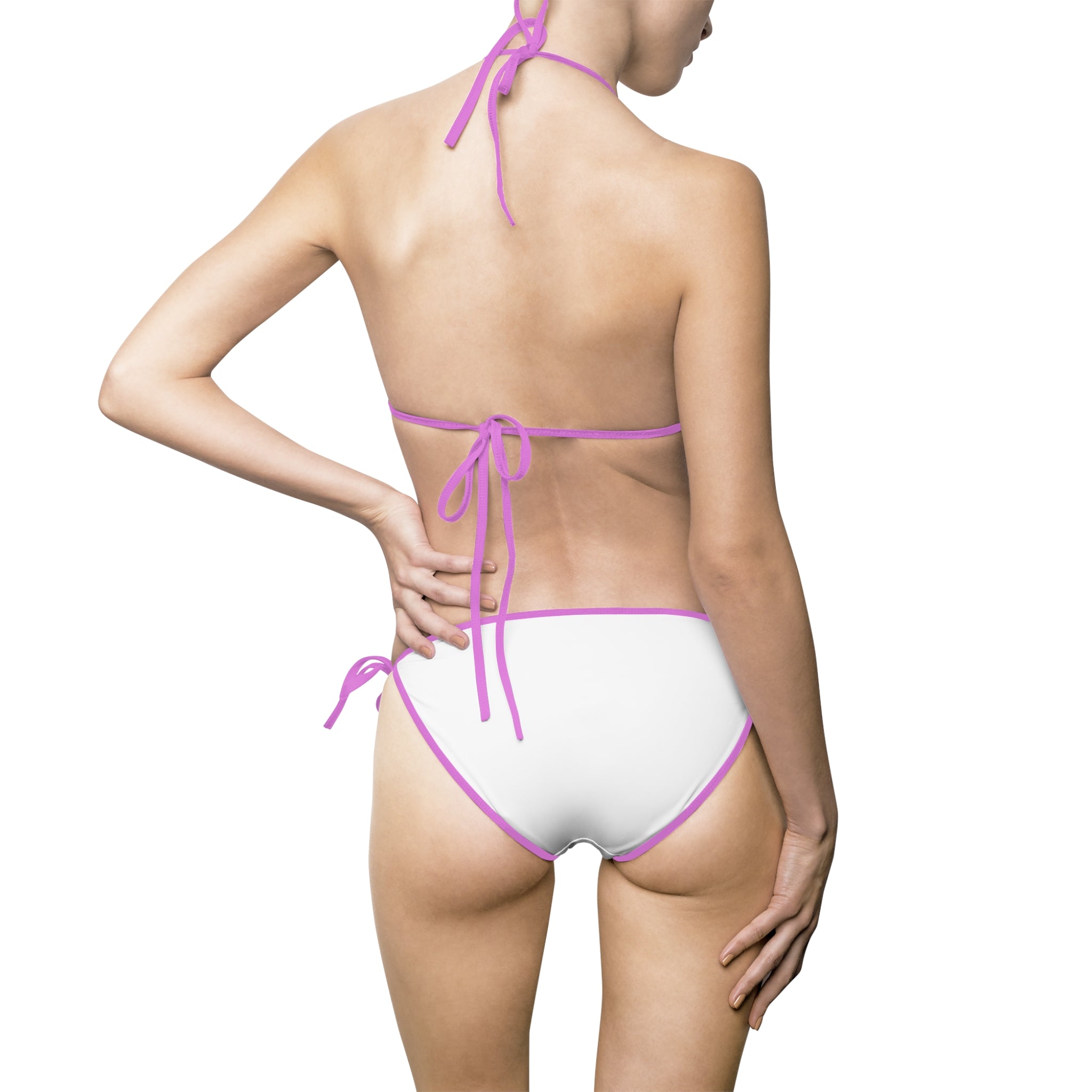 Bikini — Tropical "Me Gusta" Graphic Tie-Side Swimsuit