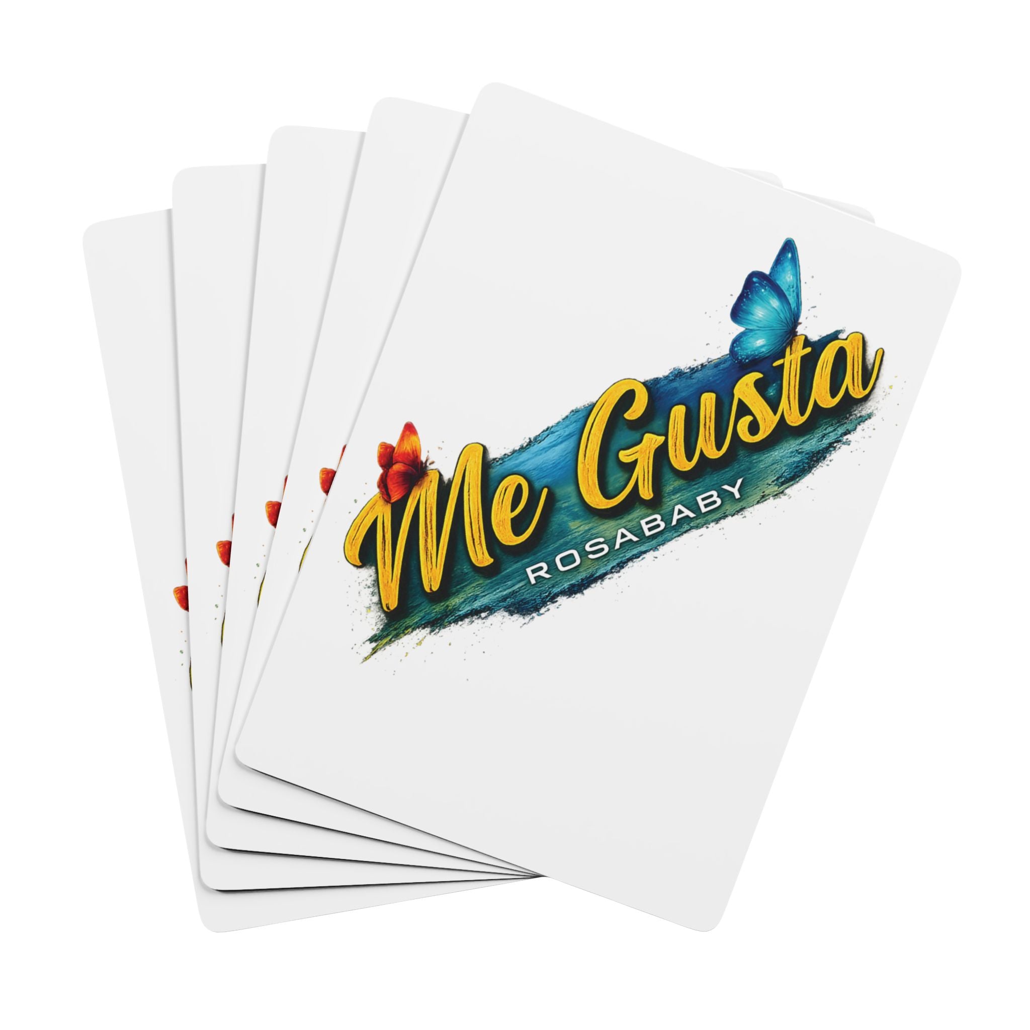 Me Gusta Poker Playing Cards — Custom Artistic Deck with Butterfly Design