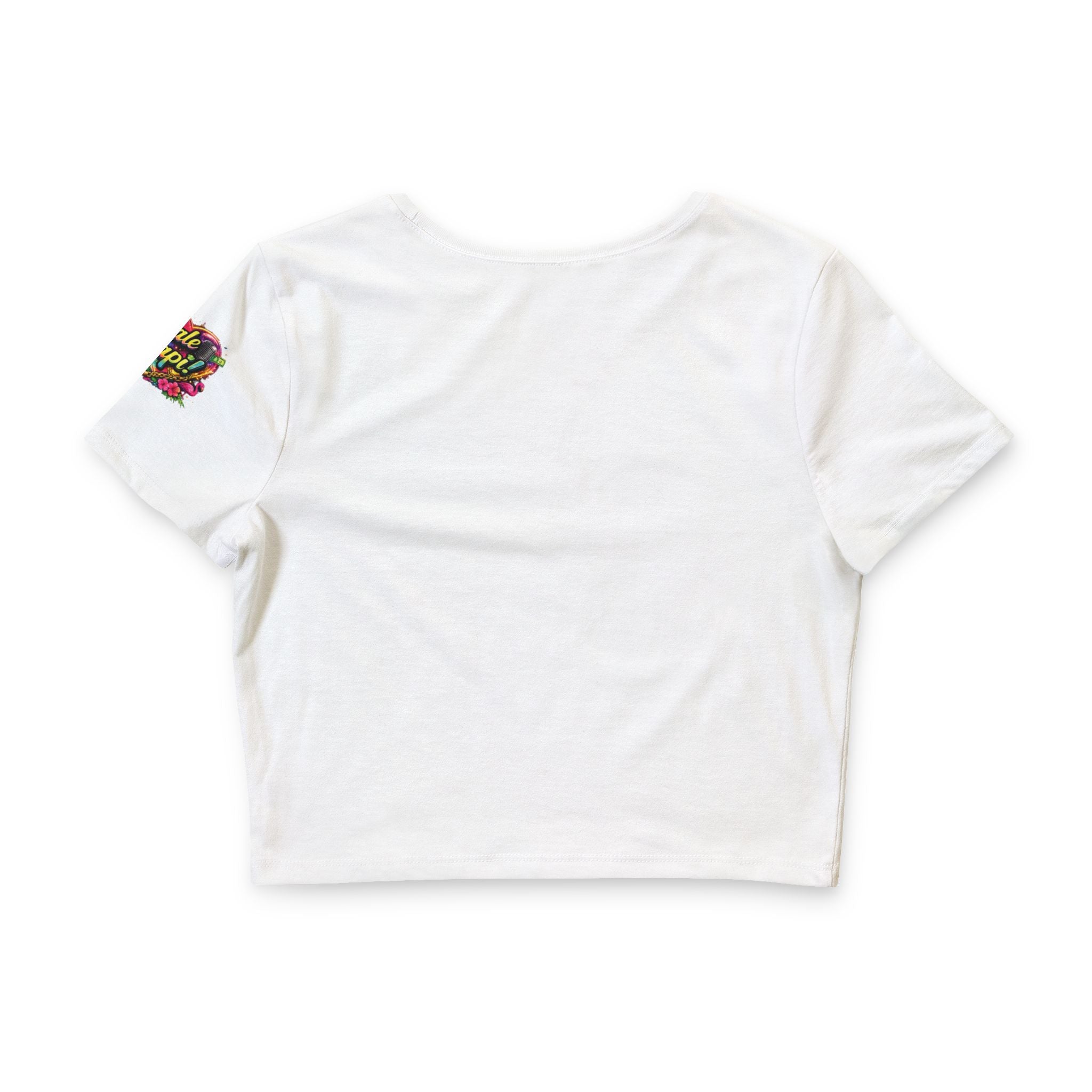Dale Papi! Crop Tee — Retro Tropical Heart Graphic