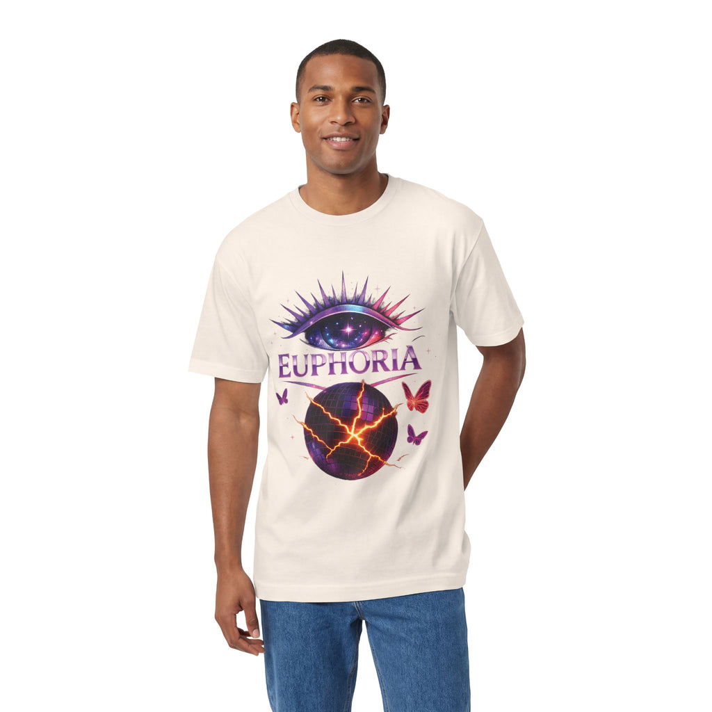 Euphoria Cosmic Eye Tee — Psychedelic Butterfly Orb Graphic T-Shirt