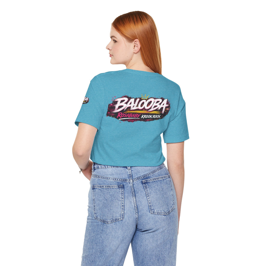Band Graphic Tee — "BALO0BA" RosabaBy Krook Rock Logo T‑Shirt