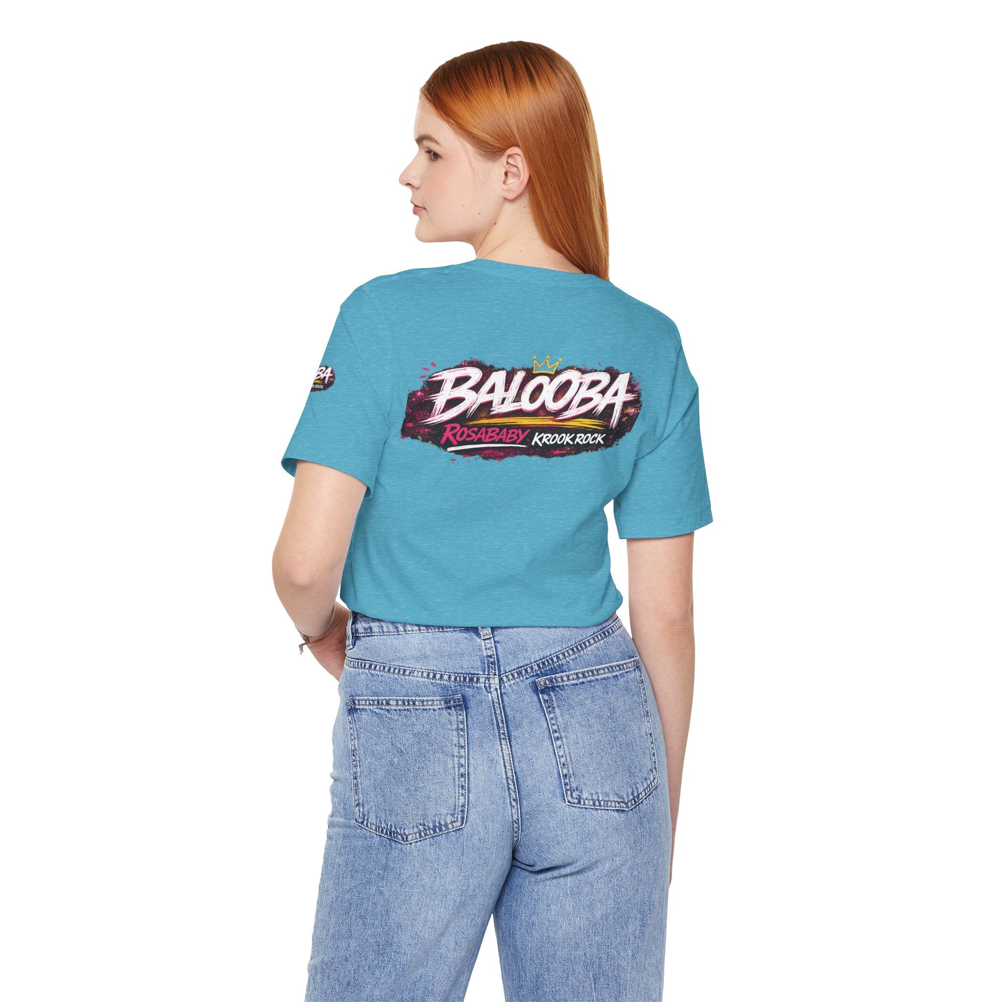 Band Graphic Tee — "BALO0BA" RosabaBy Krook Rock Logo T‑Shirt
