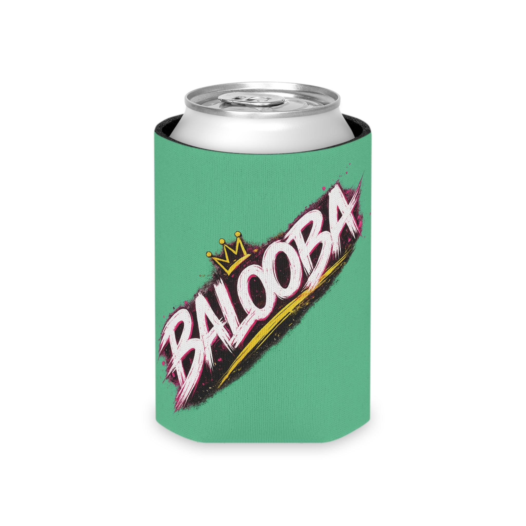 Can Cooler — BalooBA Script Logo Can Cooler (Crown Graphic)
