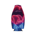 Neon Lip "Love" Zip-Up Bottle Cooler Sleeve