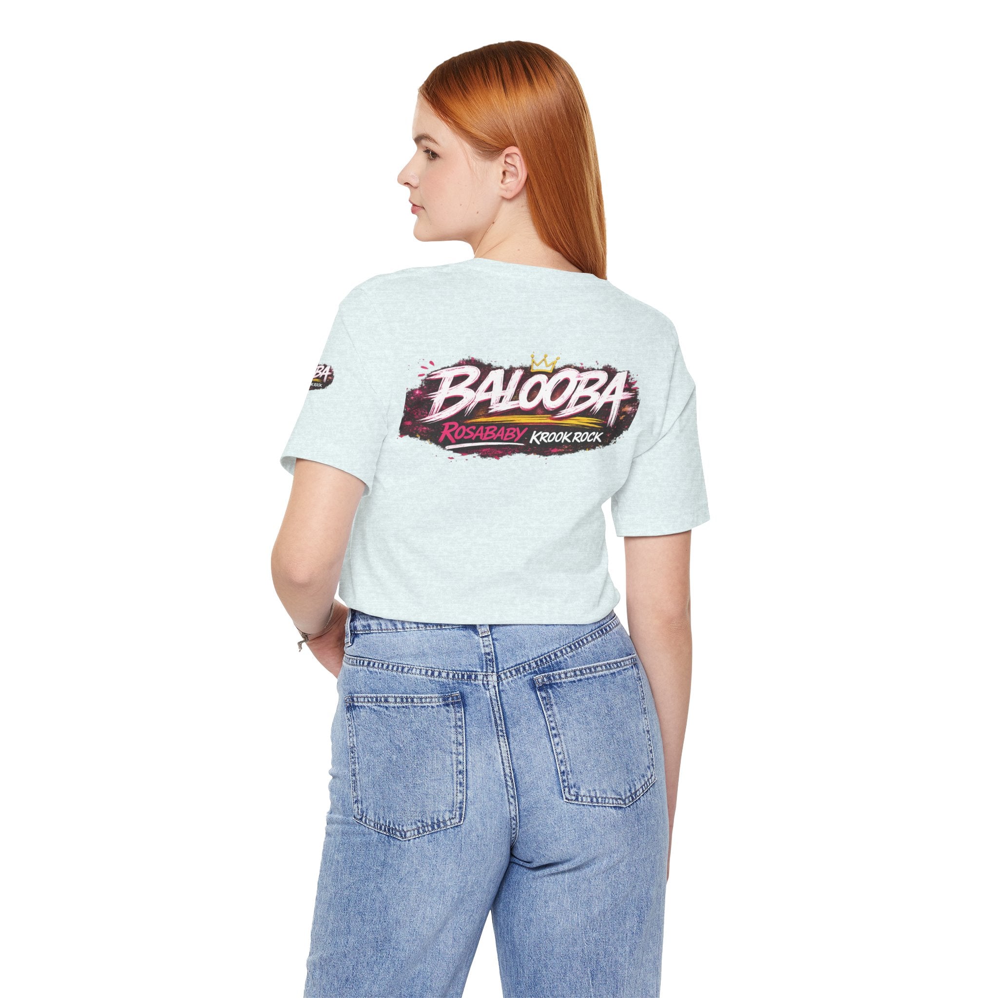 Band Graphic Tee — "BALO0BA" RosabaBy Krook Rock Logo T‑Shirt