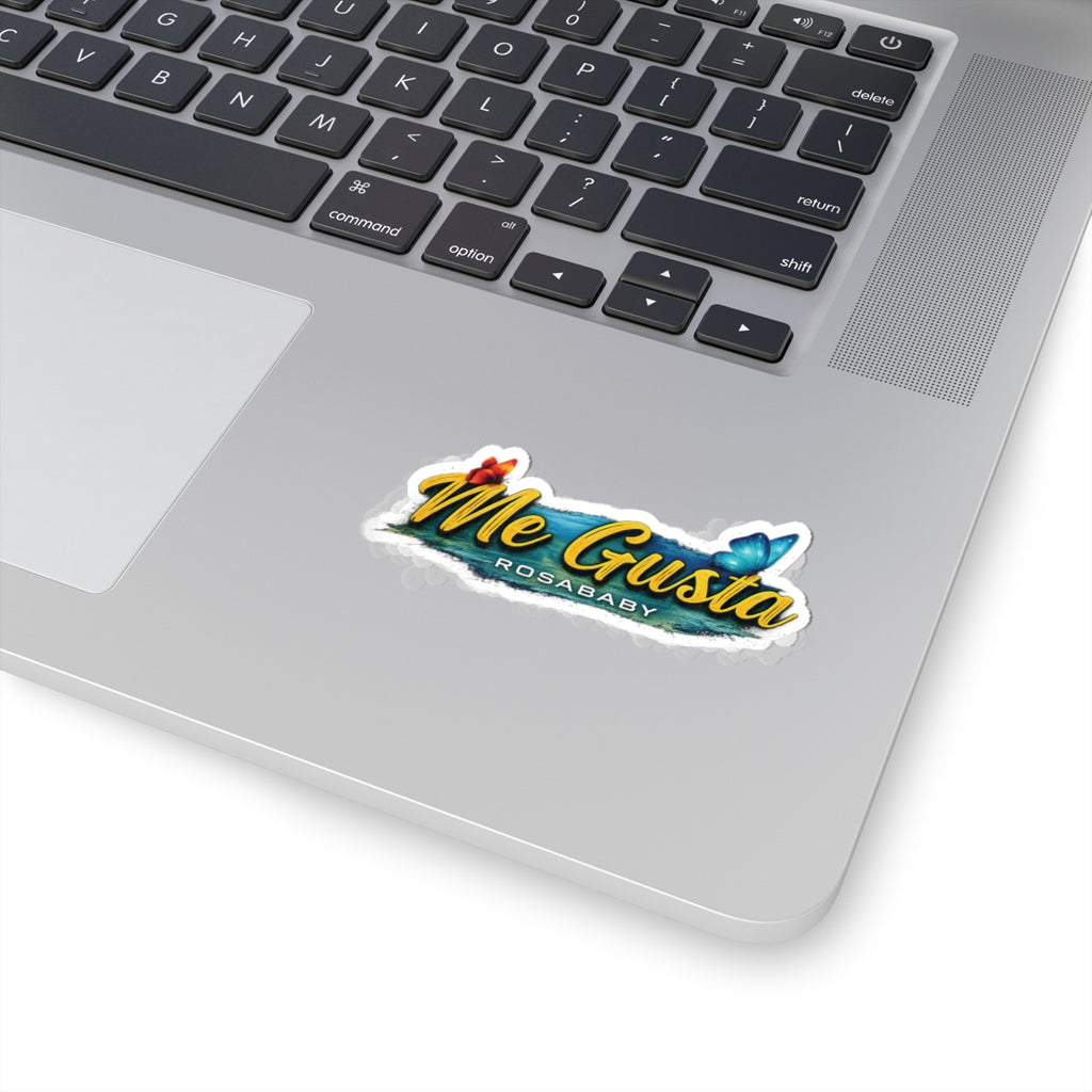 Me Gusta Kiss-Cut Sticker – Colorful Tropical Logo Decal