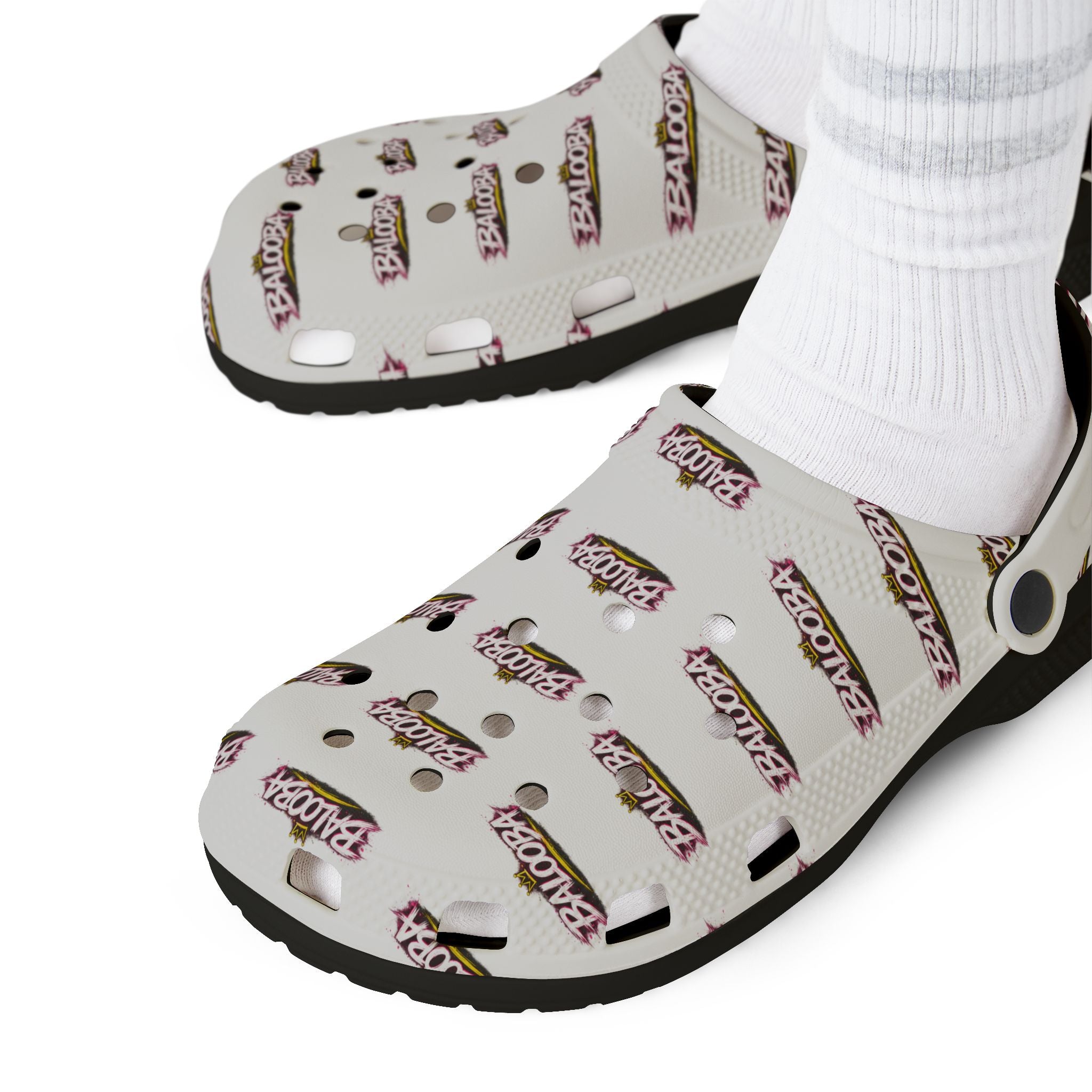 EVA Foam Clogs — Pink Leopard ‘Balooza’ All-Over Print Comfortable Shoes